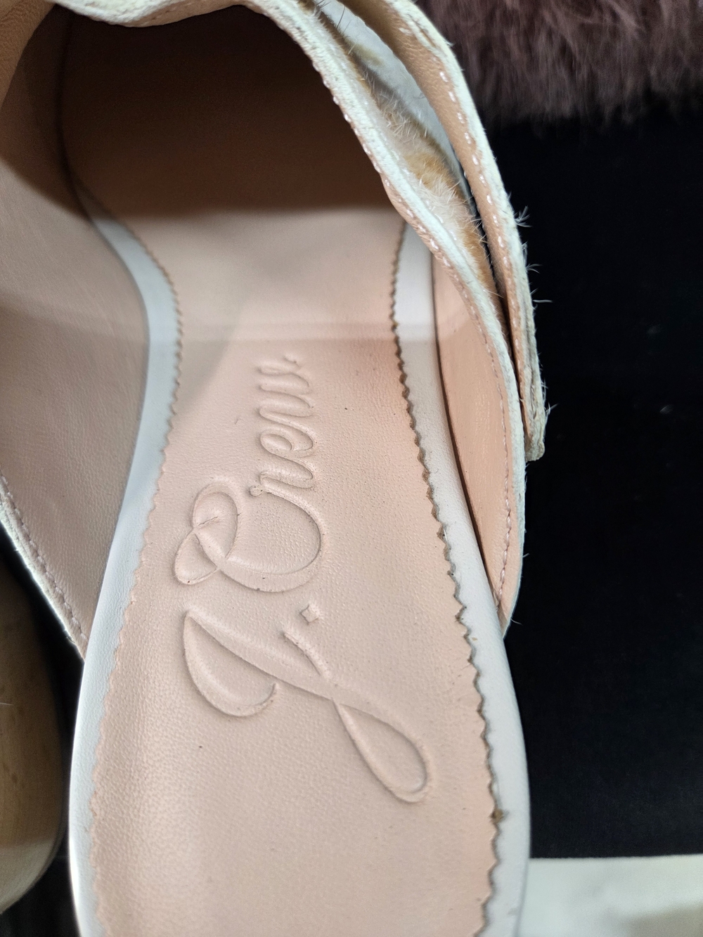 J. Crew Cream and Tan Cowhide Studded Wooden Clogs. - Picture 5 of 12